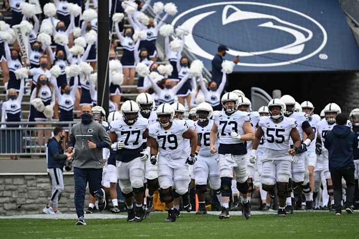 Penn State runs onto the field